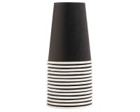 15 Gobelets en carton, 20 cl - Noir