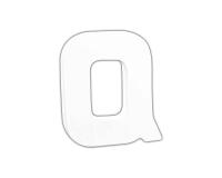 Petite lettre Q 12cm - Blanc