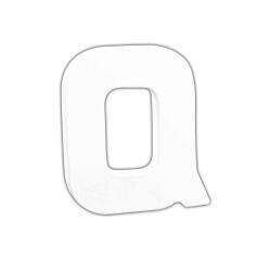Petite lettre Q 12cm - Blanc