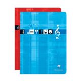 Cahier Musique & Chant piqué 24x32cm 48 pages grands carreaux Couleur aléatoire - Assortis