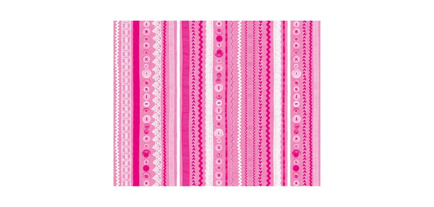 * Pochette 3 Feuilles Identiques Ref 593 - Rose
