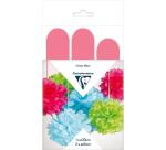 PAPIER DE SOIE, Set de 3 pompons à suspendre Ø30x1 et Ø40x2 - Rose