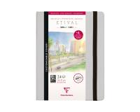 Etival Aquarelle carnet cousu 24F 21x16cm 300g grain fin (papier buvard) - Gris