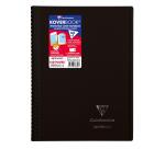 Cahier reliure intégrale enveloppante Koverbook A4 160 pages petits carreaux couverture polypropylène transparent - Assortis