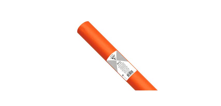 PAPIER DE SOIE, Rouleau de 24 feuilles 18g/m2 au format 50x75cm - Orange