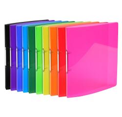 Exacompta Iderama classeur à anneaux, pour ft A4, en PP doux, 2 anneaux de 15 mm, couleurs assorties