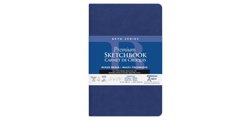 Beta Series carnet souple 26F 21,6x14cm 270g - Blanc