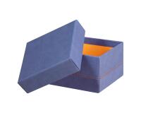 Rhodiarama set 5 boîtes gigognes simili cuir italien 44x34x16 cm - Saphir