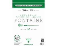 Fontaine bloc collé 2 côtés 12F A3 300g grain torchon