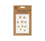 GEPREESTE DROGE BLOEMEN, Set van 10 stuks - Geel