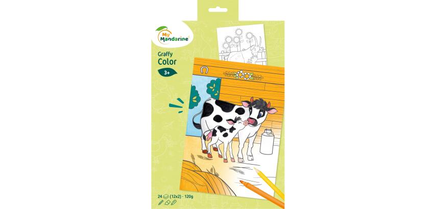 Graffy Colour, Farm Animals Mom Baby - Multicolour