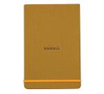 Rhodiarama Webnotepad rembordé rigide A5 192 pages ligné microperforé papier ivoire 90g fermeture élastique - Or