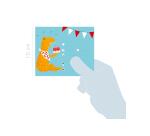Invitation cards, Dinosaurs - Blue