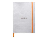 Rhodiarama carnet souple A5 160 pages dot papier ivoire 90g fermeture élastique - Argent