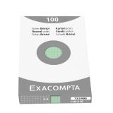 Étui de 100 fiches - bristol quadrillé 5x5 non perforé 148x210mm - Vert