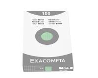 Étui de 100 fiches - bristol quadrillé 5x5 non perforé 148x210mm - Vert