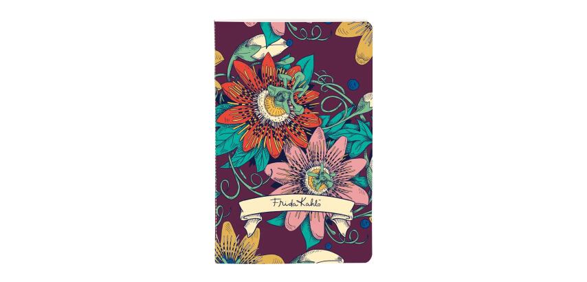 Frida Kahlo, Carnet cousu fil 9x14cm, 96 pages, ligné, ass.