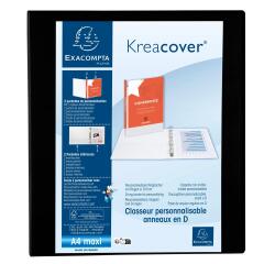 Carpetas con anillas - Kreacover ® 3 bolsillos Para archivar A4 MAXI 297x242 mm - 4 Anillas en D 40 mm