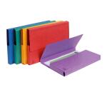 Pack of 5 document wallets premium quality pressboard 300gsm - A4 - Assorted colours