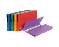 Paquet de 5 chemises poche carte lustrée 265g/m2 - 24x34cm - Couleurs assorties