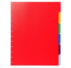 Separadores para carpetas de fundas amovibles - (Nº de separadores: 6) - 24x30,5 cm para A4 MAXI - Colores surtidos