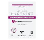 Clairefontaine Fontaine Watercolour Block - 23 x 31cm - 15 Sheets - 300gsm - Cold Pressed