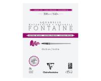 Clairefontaine Fontaine Watercolour Block - 23 x 31cm - 15 Sheets - 300gsm - Cold Pressed