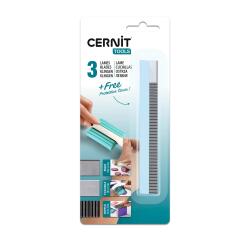 Cernit messenset 3 stuks - Staalblauw