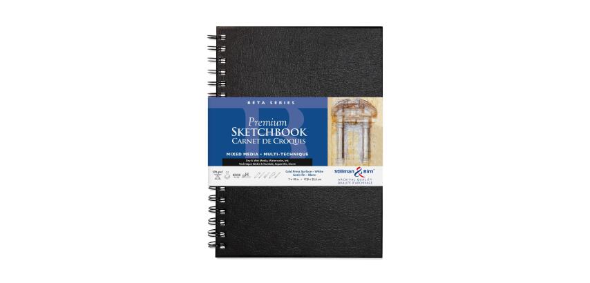 Beta Series carnet spiralé 25F 17,8x25,4cm 270g - Blanc