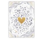 Adolie, Set de correspondance 12x16,5 cm contenant 8 cartes simples 11x15,5 cm assorties et 8 enveloppes Pollen C6 blanc naturel