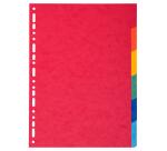 Intercalaires carte marbrée 220g/m2 6 positions - A4 - Couleurs assorties