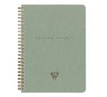 Flying Spirit Green carnet reliure intégrale à poches 14,8x21cm 120p détach. ligné motifs assortis papier ivoire 90g - Vert de gris