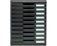 Ladenbox MODULO A4 - 10 gesloten laden - Zwart