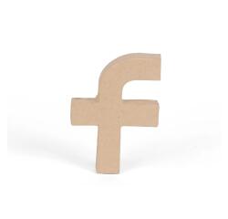 Small Letter Kraft 'F' 8.5cm - Kraft
