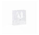 Gift bag "Premium white" 12 x 4.5 x 13.5 cm - White