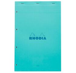Rhodia Geniete Bloc Kleuren Azur Nr. 20 A4+ 21x31,8 cm - Azur