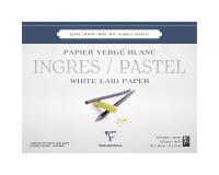 Ingres Pastel bloc collé 25F 36x48cm 130g - Blanc