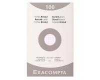 Estuche Exacompta de 100 fichas Exacompta bristol - cuadricula 5x5 sin taladro 125x200mm - Blanco