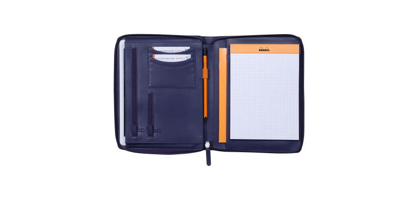 Rhodiarama petit conférencier pour bloc ou carnet format A5 - Bleu nuit