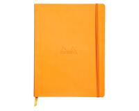 Rhodiarama carnet souple 19x25 cm 160 pages dot papier ivoire 90g fermeture élastique - Orange