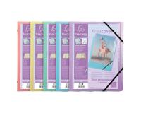 Trieur à 3 rabats 8 compartiments polypropylène Kreacover Pastel - A4 - Couleurs assorties