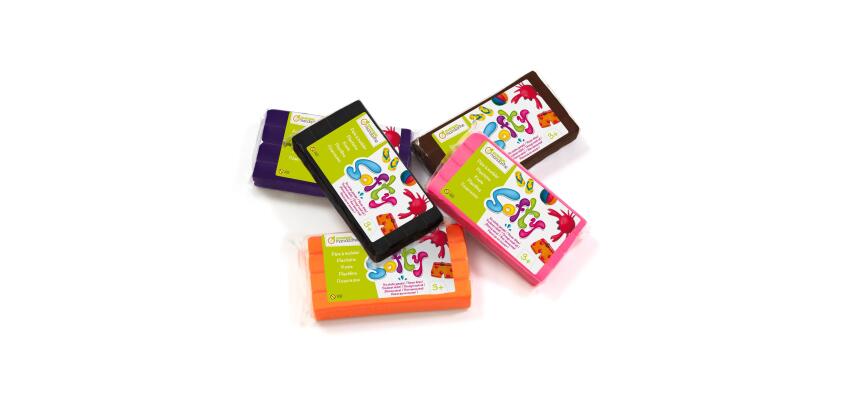 Softy lot 5 pains 500g coul.additionnel - Multicolore
