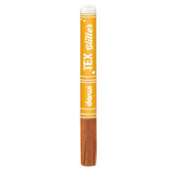 DARWI TEX GLITTER, Textilmarker Glitter, Spitze 2mm, Inhalt 6ml, Kupfer - Kupfer
