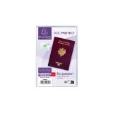 Etui de protection pour passeport 2 volets PVC lisse 20/100e - Cristal