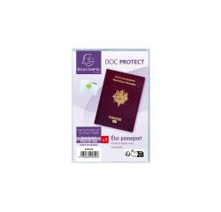 Estuche Exacompta 10 fundas de protección para pasaporte PVC liso 15x100º - 133x95mm