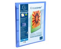 Classeur 4 anneaux plastifié Exacompta Kreacover® personnalisable A4 - Dos 1,5 cm bleu