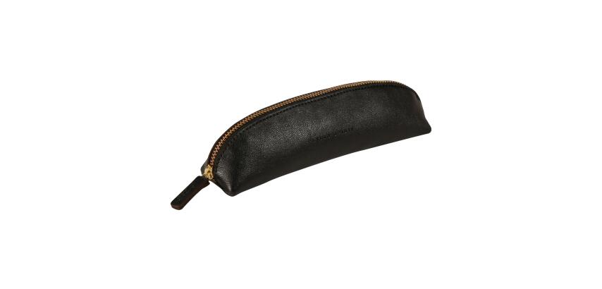 Flying Spirit trousse en cuir Triangulaire 18x4x4cm - Noir