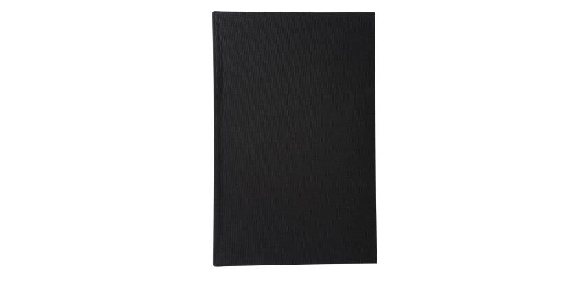 Account book squared paginated 300 pages - 36x22,5cm - Black