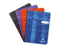Carnet brochure dos toilé A5 192 pages petits carreaux - Assortis