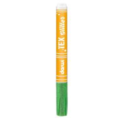 DARWI TEX GLITTER, Textilmarker Glitter, Spitze 2mm, Inhalt 6ml, Wiesengrün - Wiesengrün|